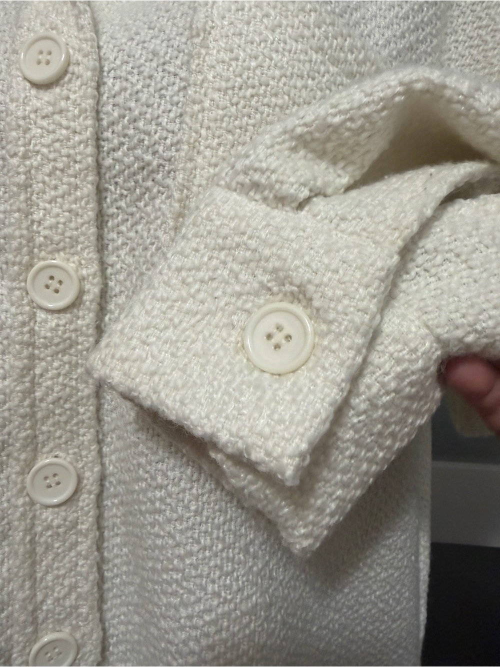 Primark Textured Button Up Shacket Jacket Cream - Picture 7 of 9